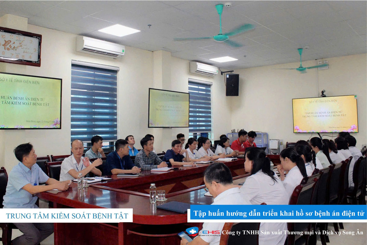 Tập huấn sử dụng bệnh án điện tử E-EMR Song Ân tại Trung tâm Kiểm soát Bệnh tật CDC Điện Biên