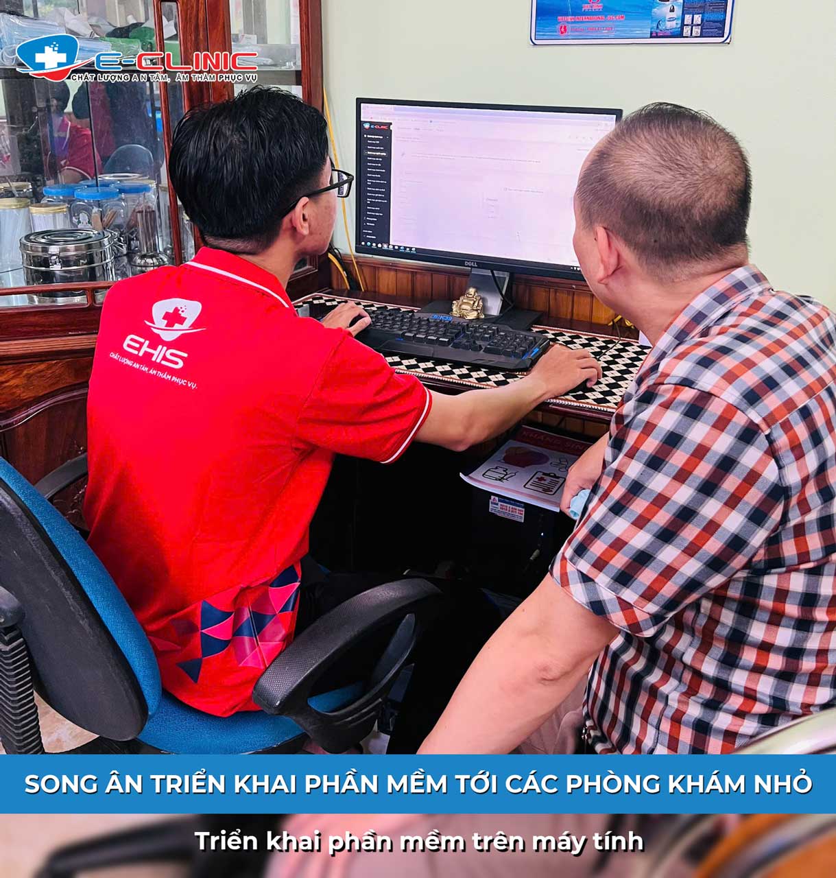 Đội ngũ kỹ thuật Song Ân hỗ trợ chuyển đổi số phòng khám nâng cao chất lượng dịch vụ y tế