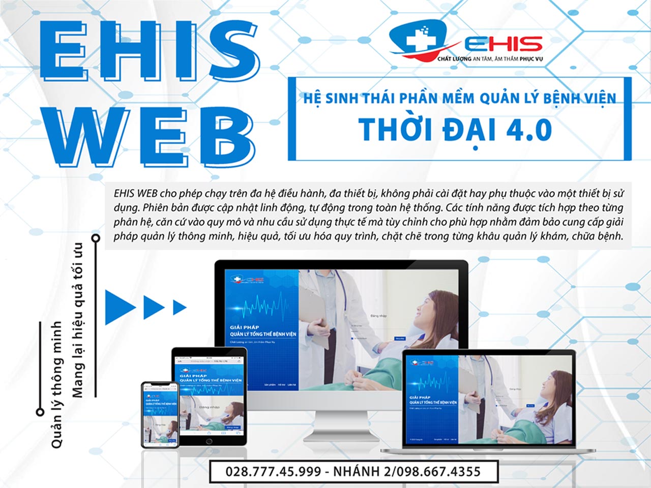 Hệ sinh thái phần mềm quản lý bệnh viện EHIS Web đa nền tảng