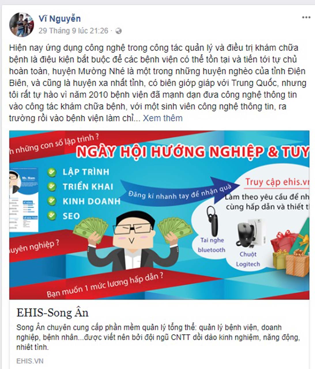 Hệ thống Ehis triển khai tại y tế vùng cao Điện Biên
