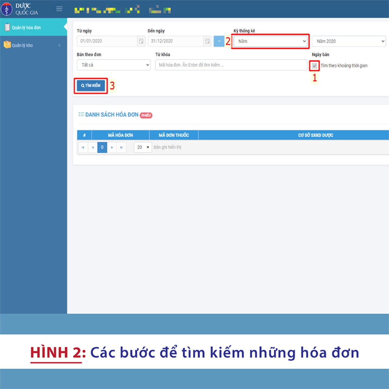 Hướng dẫn tìm kiếm hóa đơn liên thông trên phần mềm quản lý nhà thuốc E-MED