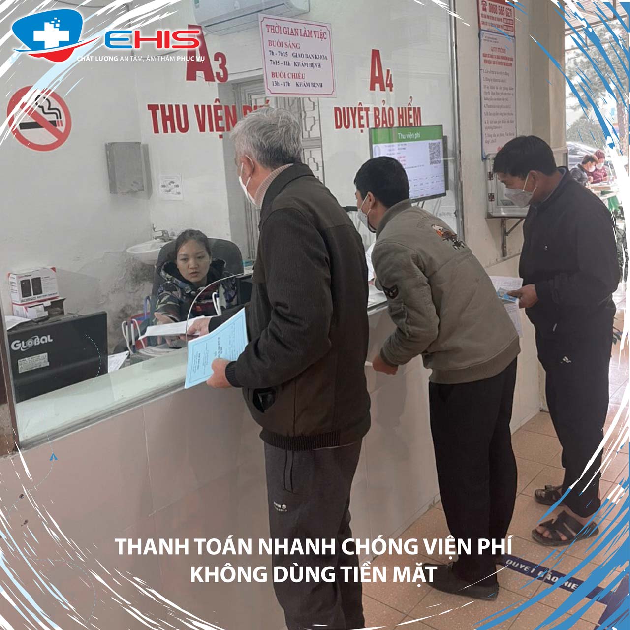 Kế toán viện phí hướng dẫn người bệnh thanh toán viện phí điện tử bằng ứng dụng Ehis