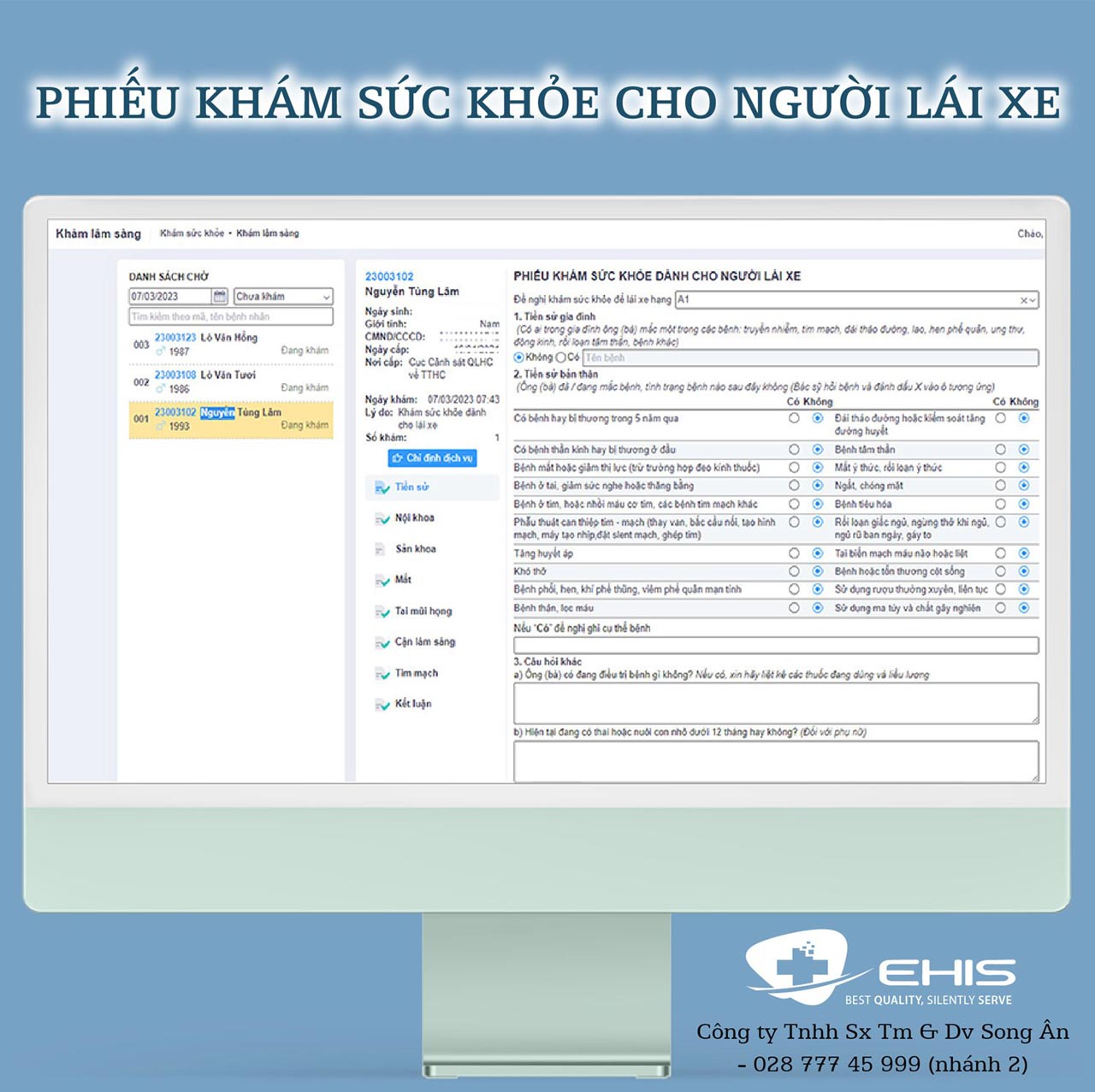 Khám sức khỏe lái xe điện tử liên thông với Bộ Giao thông Vận tải tại Điện Biên