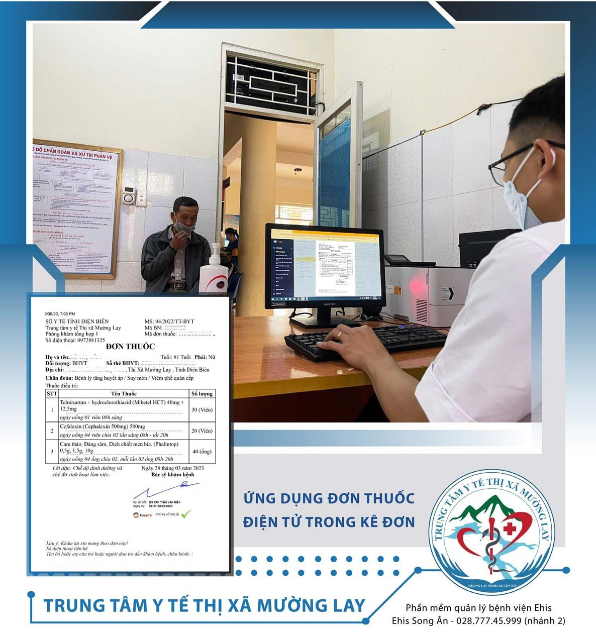 Hệ thống Kiosk đăng ký khám chữa bệnh tại Trung tâm Y tế thị xã Mường Lay