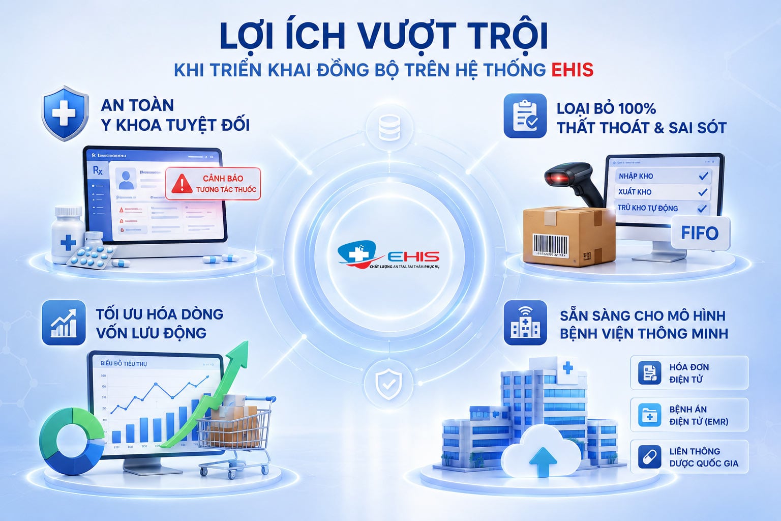 Triển khai phân hệ quản lý dược như một phần hữu cơ của hệ thống phần mềm quản lý bệnh viện EHIS