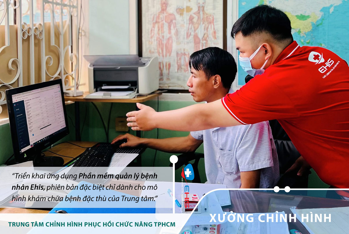 Phần mềm quản lý điều trị xương khớp và phục hồi chức năng trên hệ thống EHIS