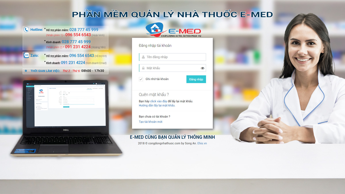 Phần mềm quản lý nhà thuốc E-Med Song Ân – giải pháp quản lý bán thuốc hiệu quả