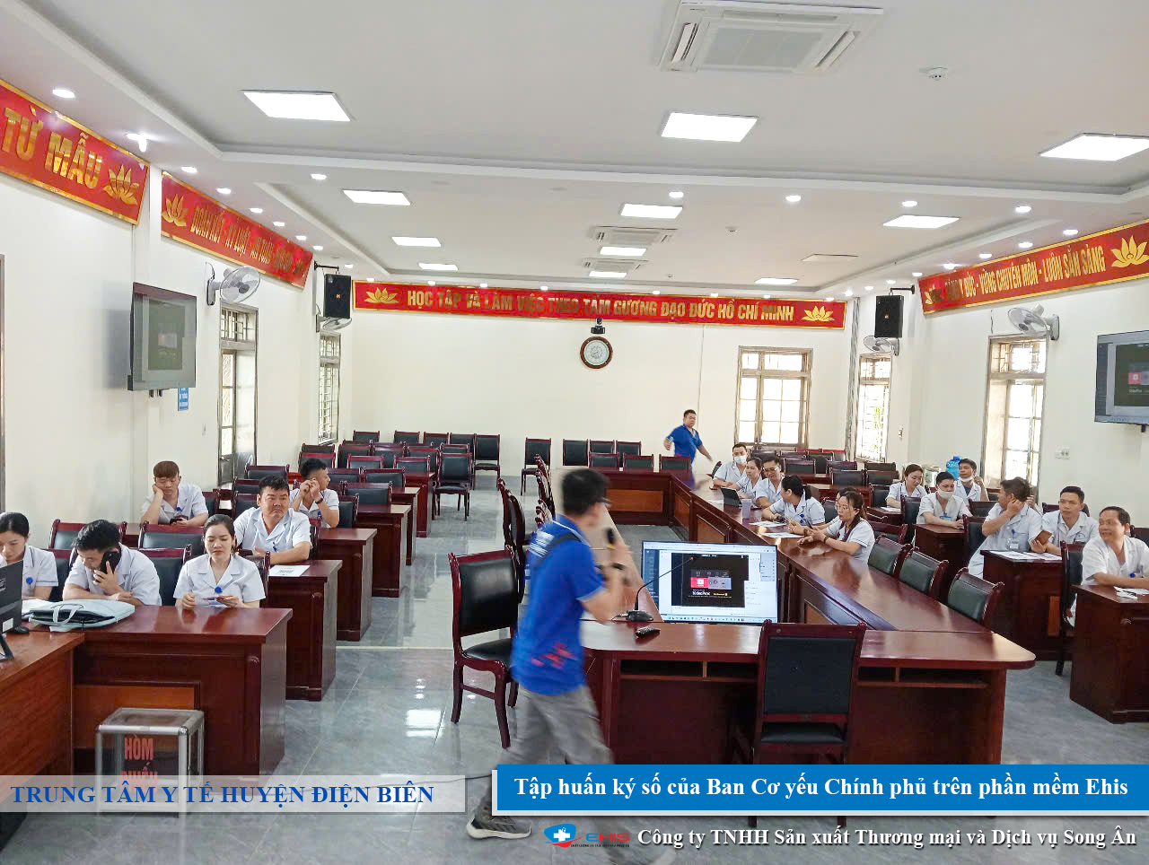 Song Ân hướng dẫn sử dụng ký số Ban Cơ yếu Chính phủ phục vụ triển khai bệnh án điện tử trên phần mềm EHIS tại Điện Biên