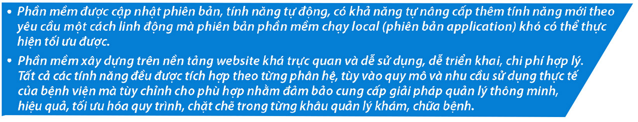Các tính năng nổi bật của phần mềm quản lý bệnh viện EHIS Web