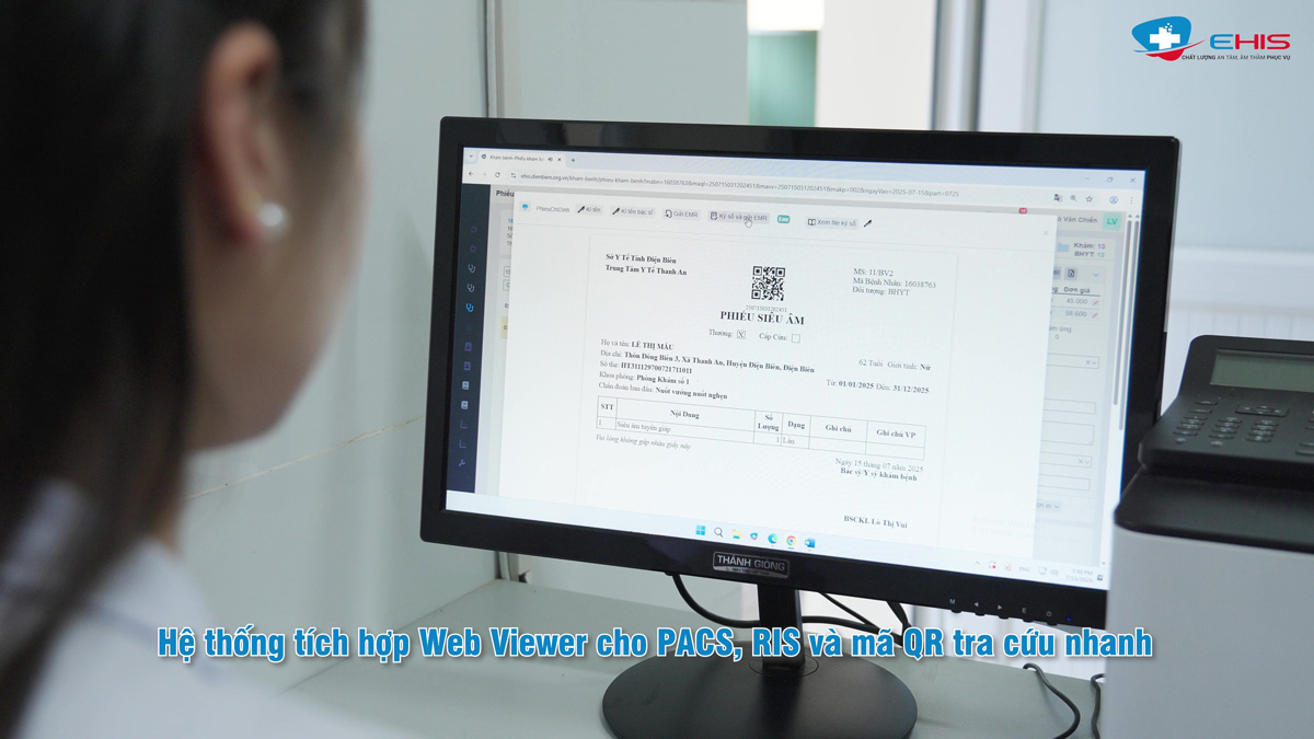 Hệ thống Web Viewer tra cứu PACS RIS tích hợp trong bệnh án điện tử E-EMR tại Trung tâm Y tế Thanh An Điện Biên