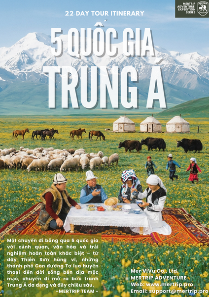 5 QUỐC GIA TRUNG Á MÙA XUÂN: Kazakhstan 🇰🇿 • Kyrgyzstan 🇰🇬 • Uzbekistan 🇺🇿 • Turkmenistan 🇹🇲 • Tajikistan 🇹🇯