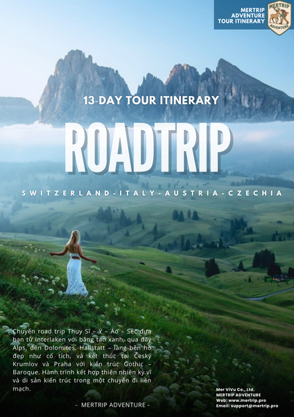 Bản giao hưởng Châu Âu qua hành trình 4 quốc gia Thụy Sĩ-Ý-Áo-Séc 🇨🇭🇮🇹🇦🇹🇨🇿