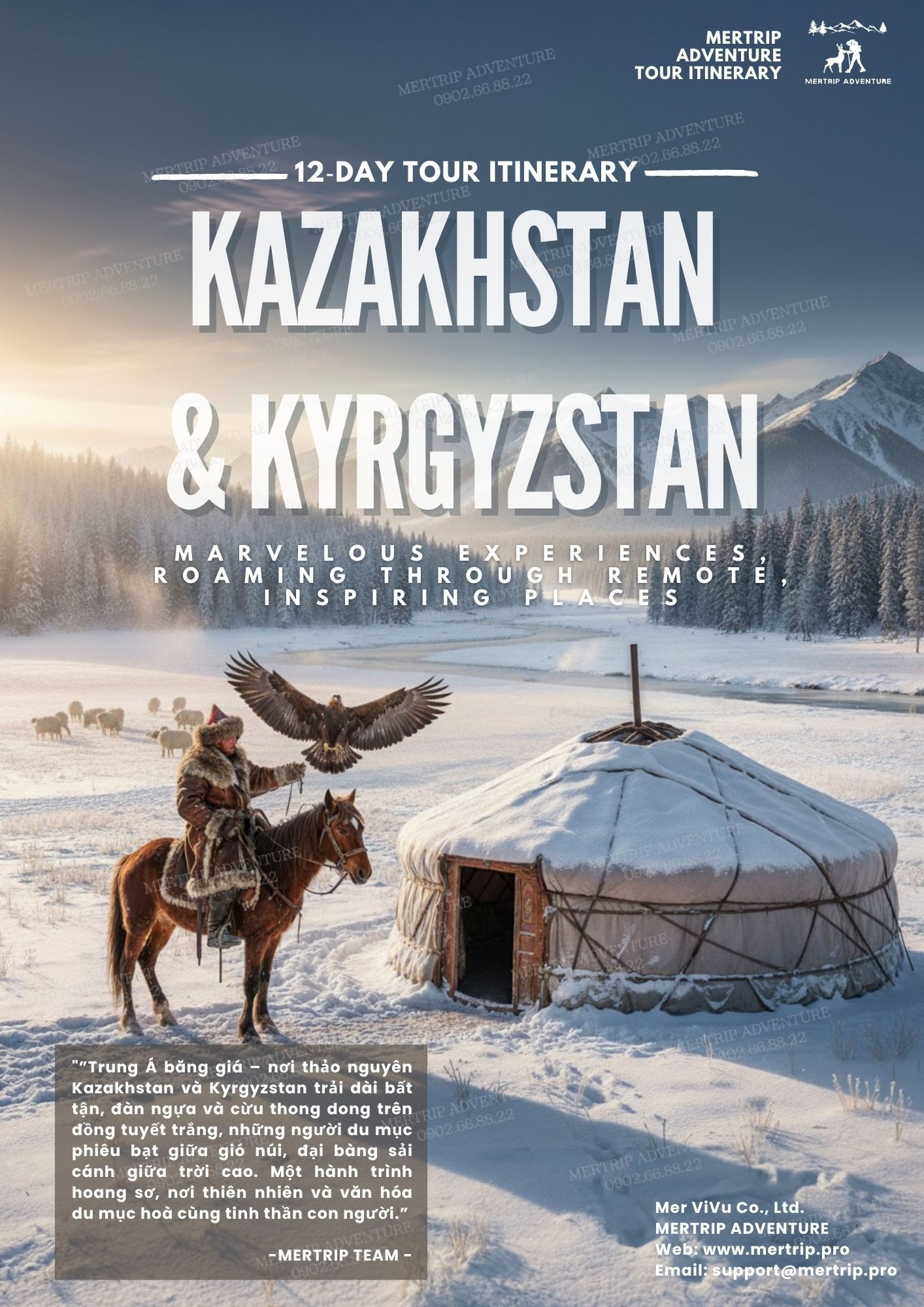 Hành trình Trung Á mùa đông 10N9D  – Giấc mơ tuyết trắng 🏔️