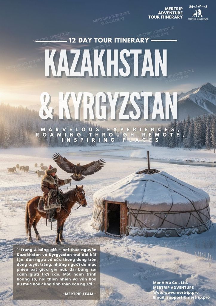 Hành trình Trung Á mùa đông 10N9D  – Giấc mơ tuyết trắng 🏔️