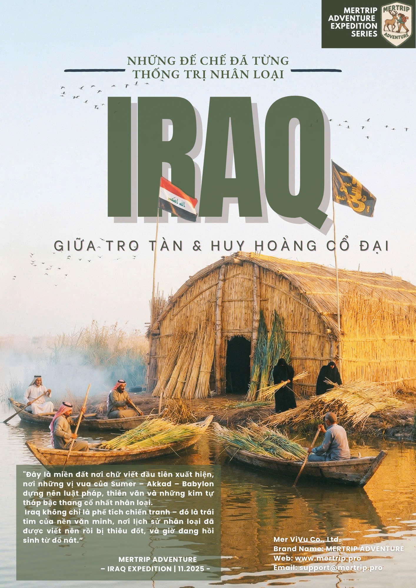 MERTRIP – Công ty Việt Nam đầu tiên tái khởi động tour IRAQ 🇮🇶 và đưa khách đặt chân đến Mosul, thành phố từng là điểm nóng của ISIS.