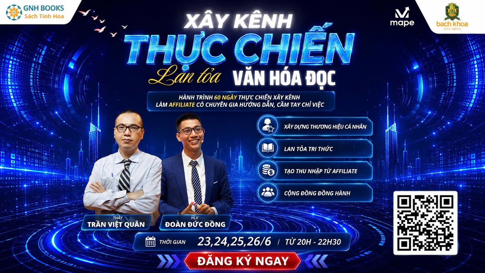Xây Kênh Thực Chiến - Lan Tỏa Văn Hóa Đọc & Làm Affiliate Sách Hiệu Quả | Workshop Miễn Phí