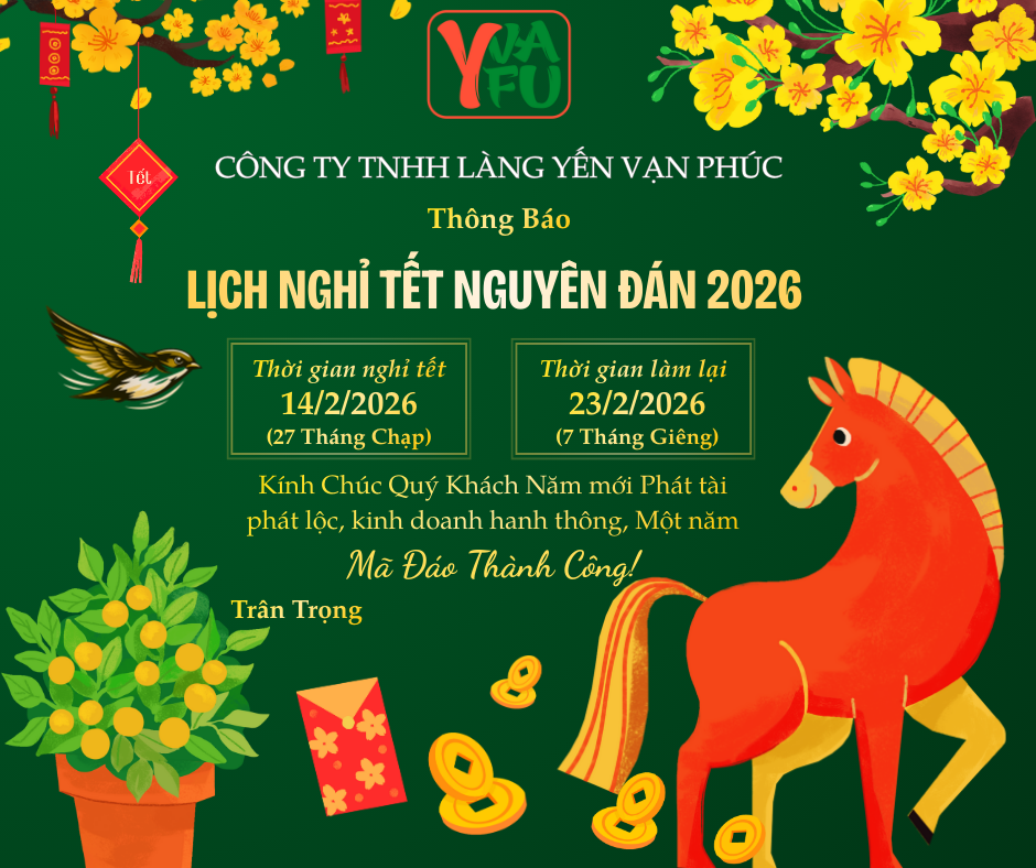THÔNG BÁO NGHỈ TẾT NGUYÊN ĐÁN BÍNH NGỌ 2026