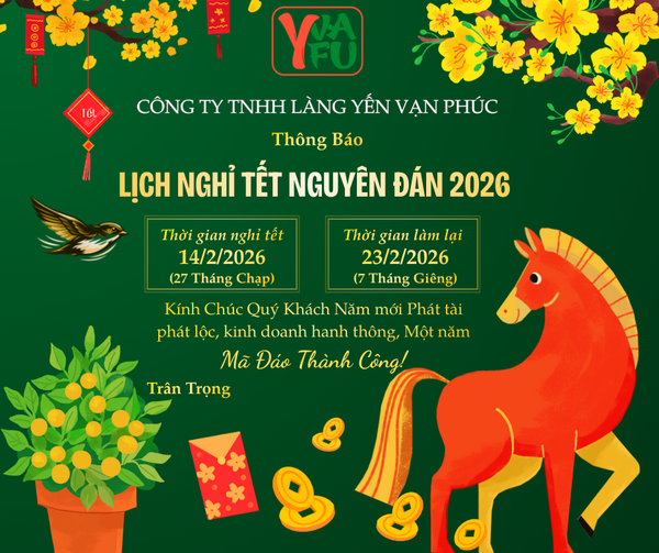 THÔNG BÁO NGHỈ TẾT NGUYÊN ĐÁN BÍNH NGỌ 2026