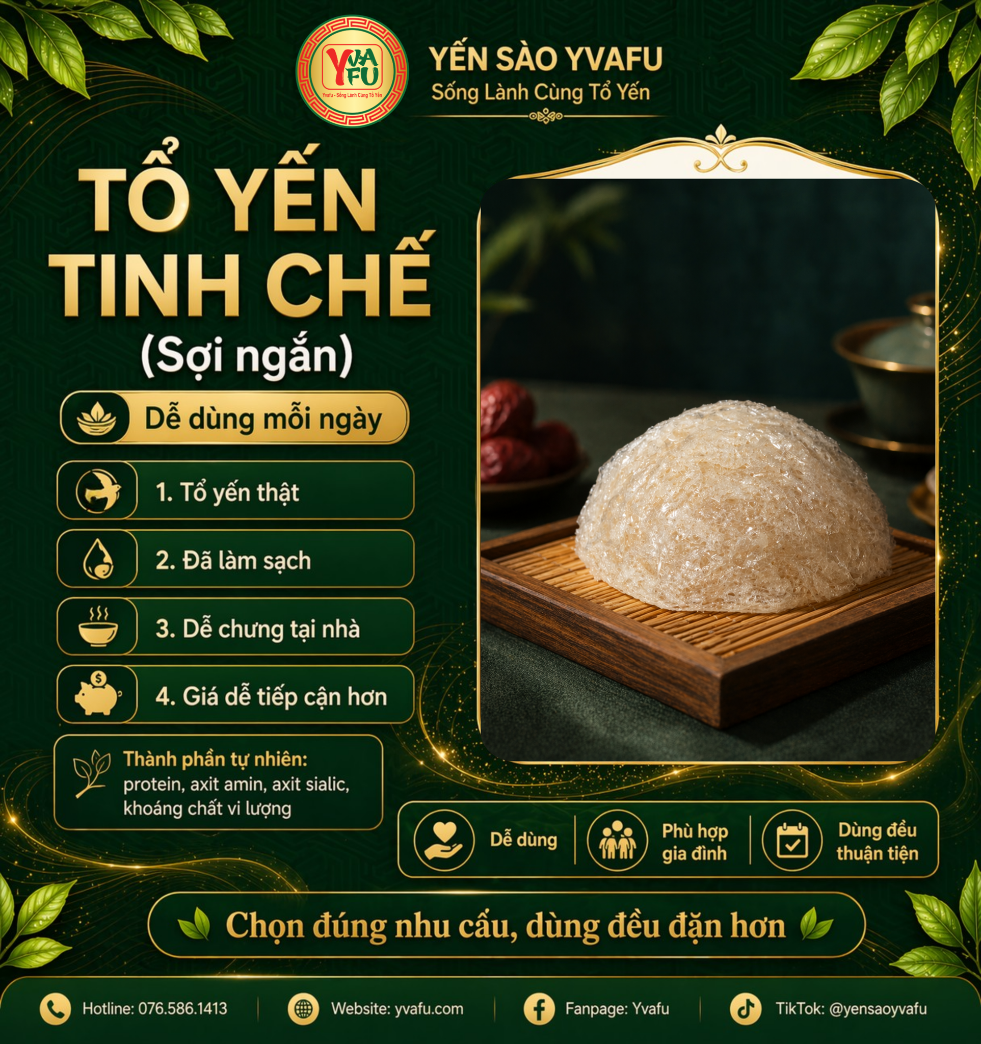 Tổ yến tinh chế: điều đáng quan tâm không chỉ nằm ở độ dài sợi