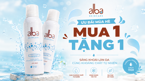 ☀️ ƯU ĐÃI MÙA HÈ ALBA SKINCARE: MUA 1 TẶNG 1 – NHÂN ĐÔI CẤP ẨM, NHÂN ĐÔI YÊU THƯƠNG CHO LÀN DA