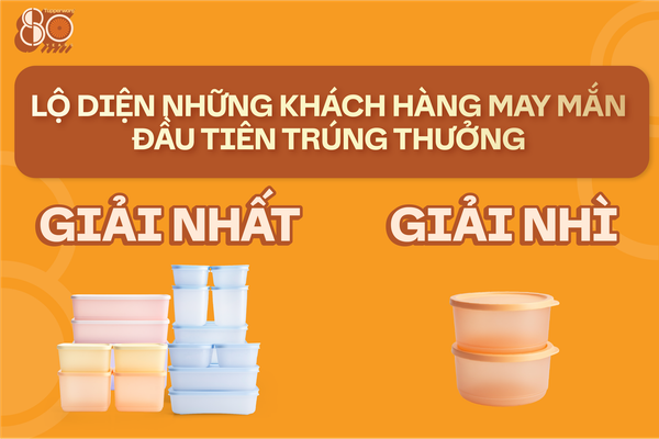 Lộ Diện Những Khách Hàng May Mắn Đầu Tiên Trúng Giải Nhất, Giải Nhì Siêu Khủng Từ Tupperware 80 Năm