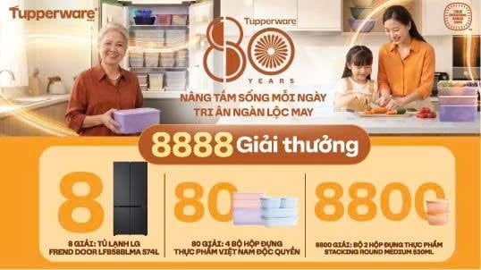 Tupperware 80 Năm: Tri ân Ngàn Lộc May-8888 Giải Thưởng