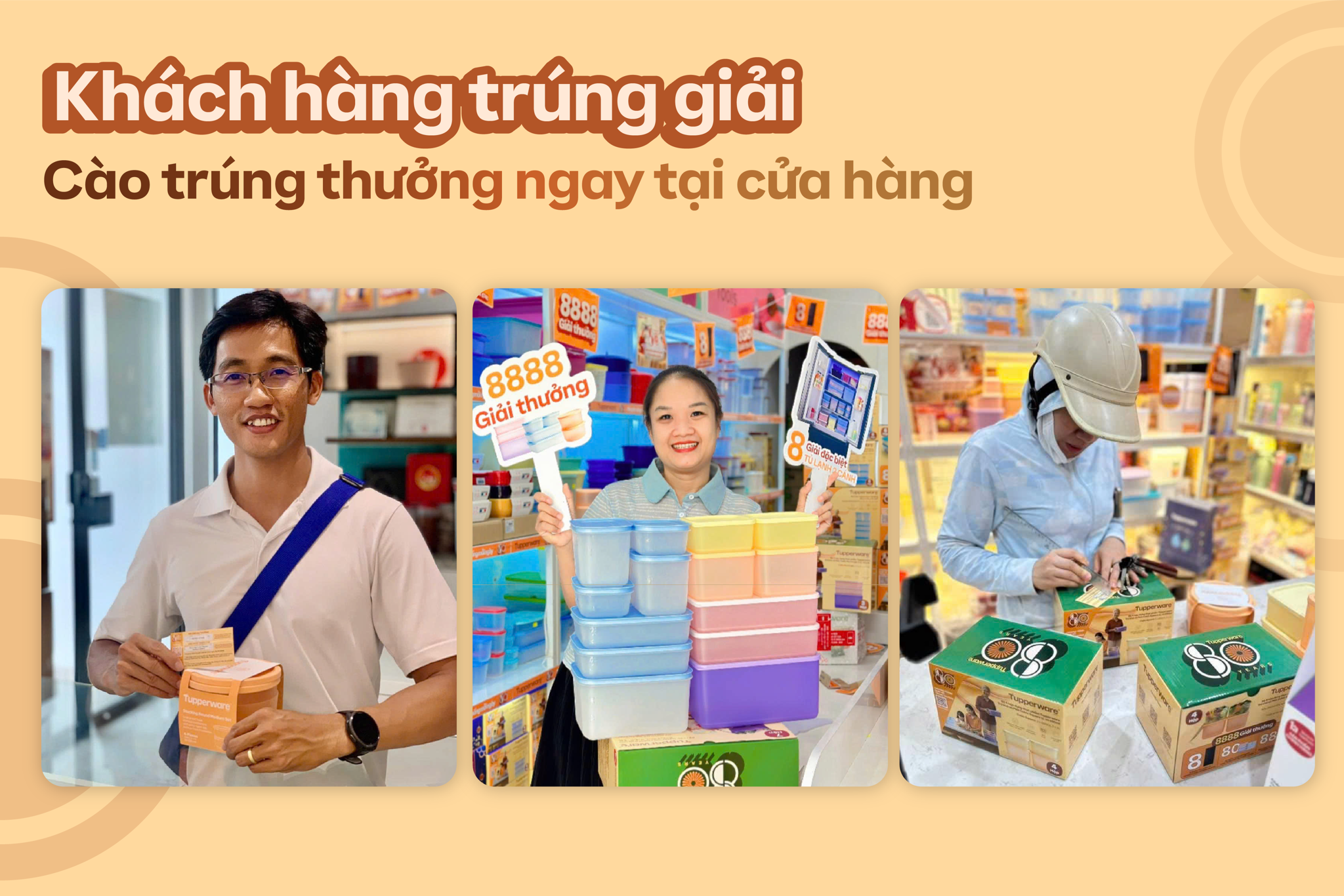 Khách hàng Tupperware nhận giải thưởng từ chương trình kỷ niệm 80 năm