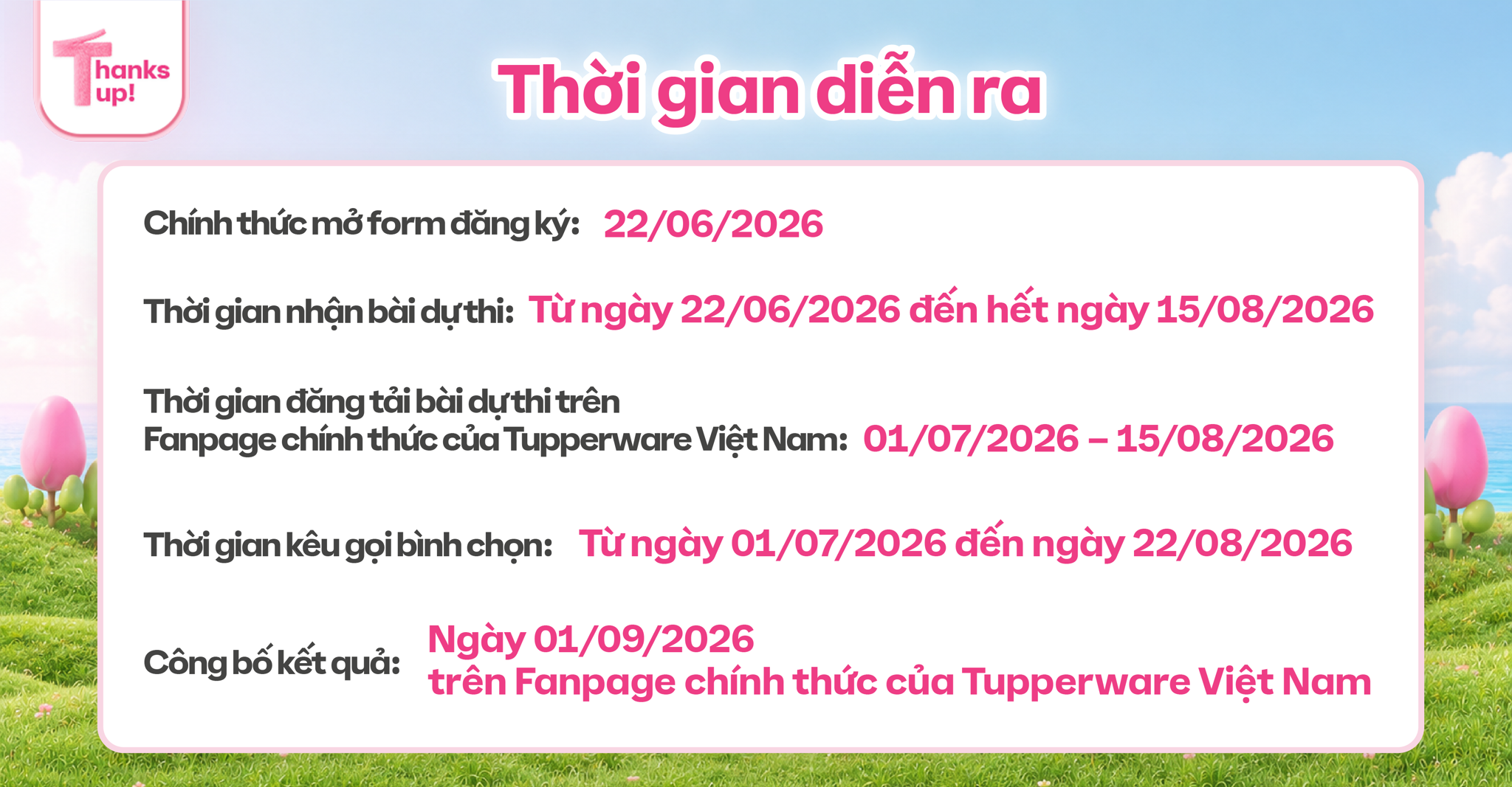 Tham gia cuộc thi Thanks Tup