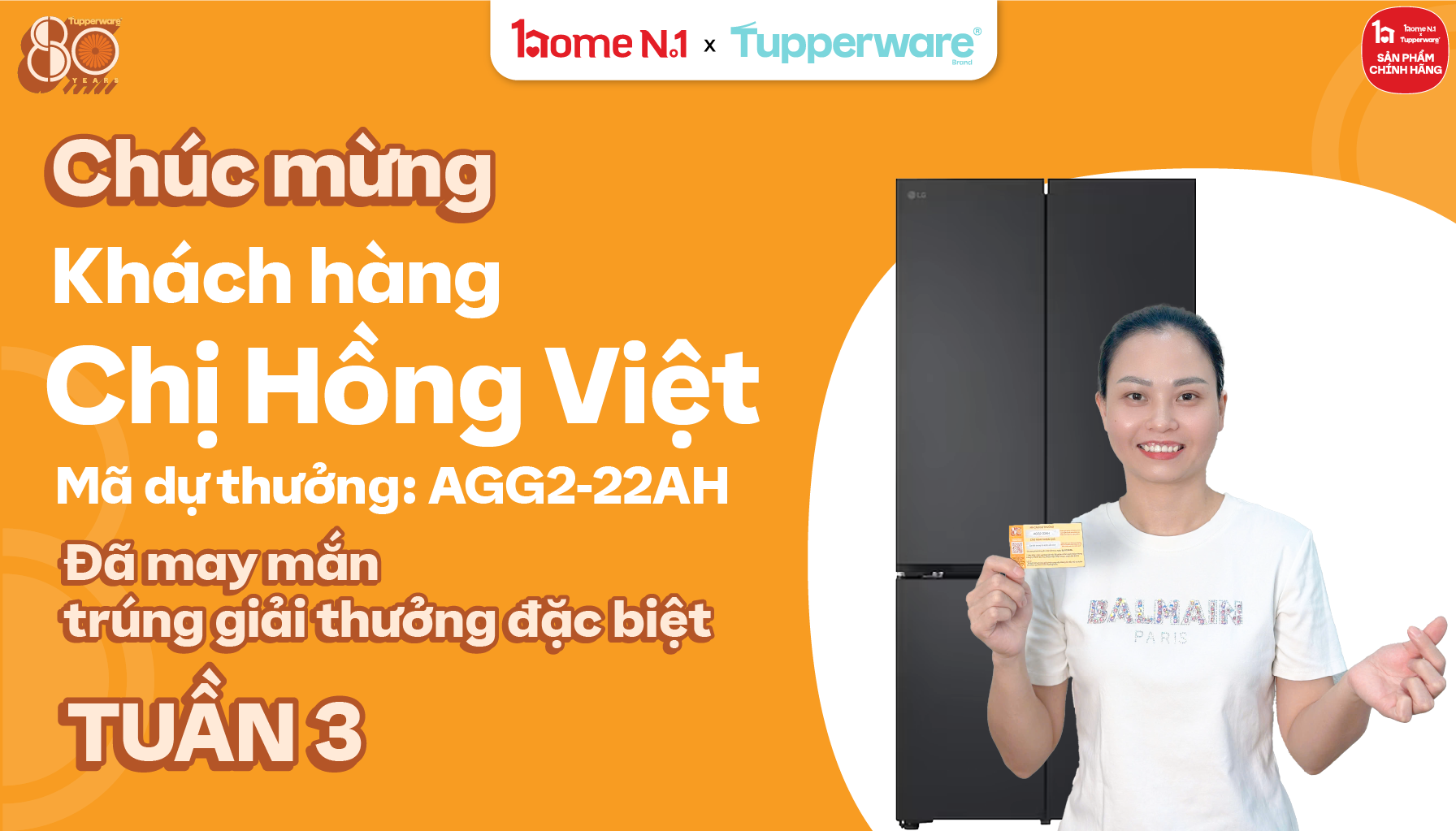 Khách hàng Hồng Việt nhận giải đặc biệt tuần 3
