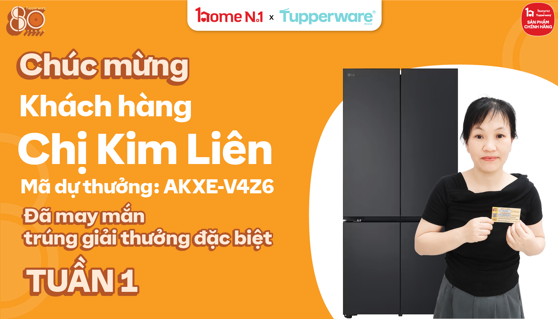 Khách hàng Kim Liên nhận giải đặc biệt tuần 1