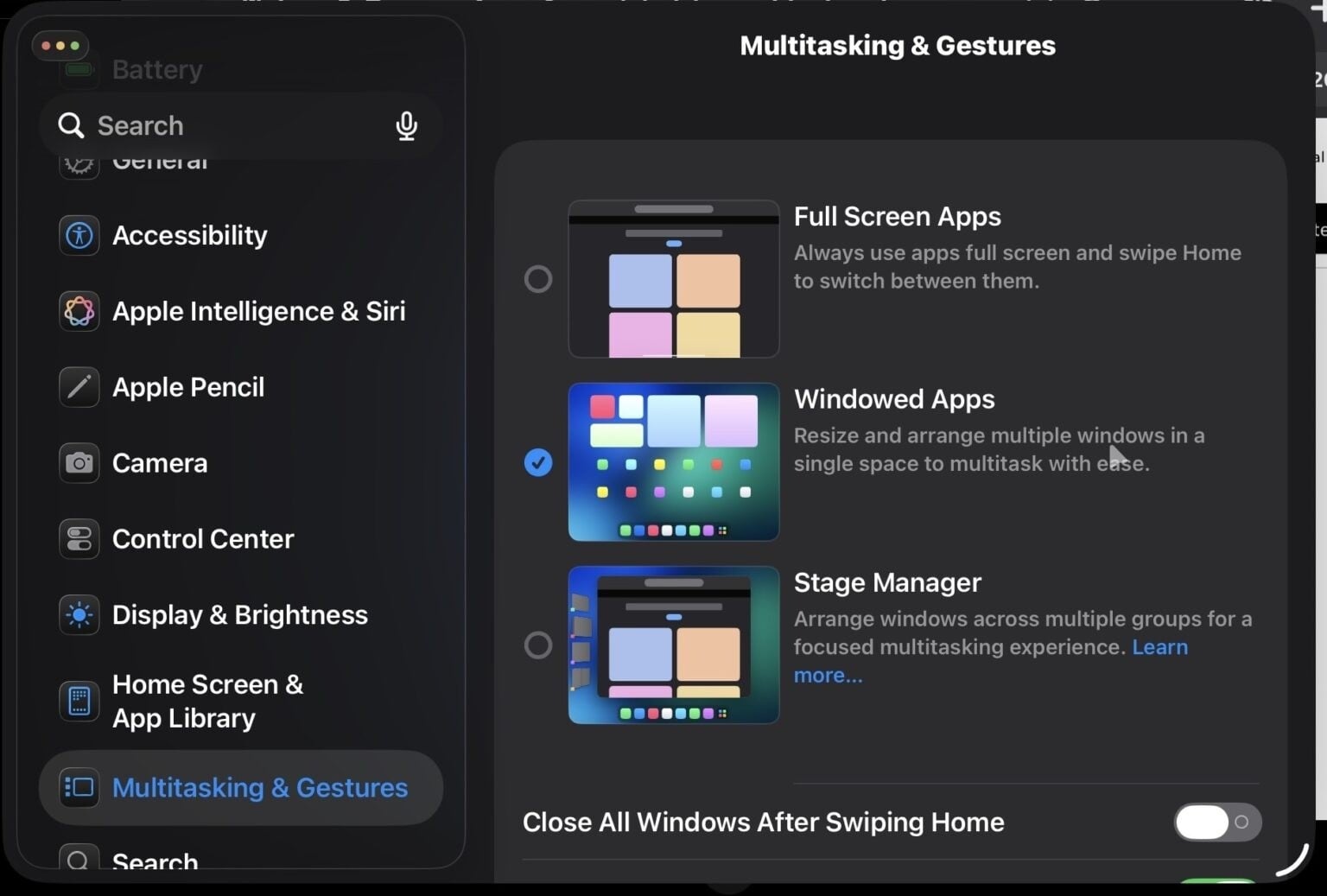 Hướng dẫn sử dụng chế độ cửa sổ ứng dụng trên iPad với iPadOS 26