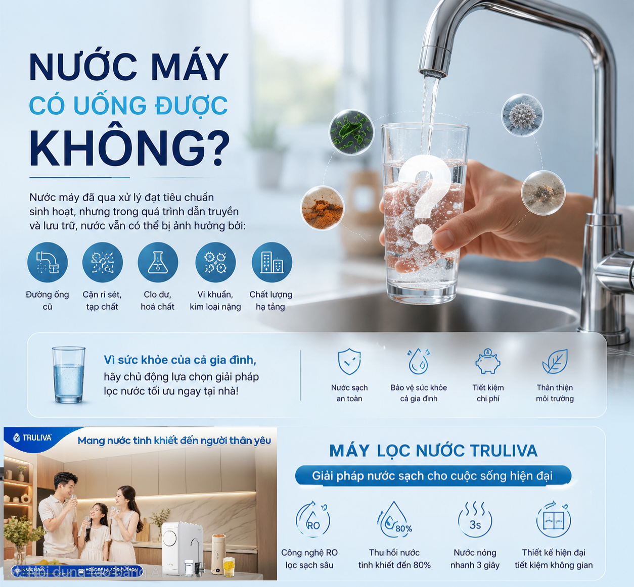 NƯỚC MÁY CÓ UỐNG ĐƯỢC KHÔNG?