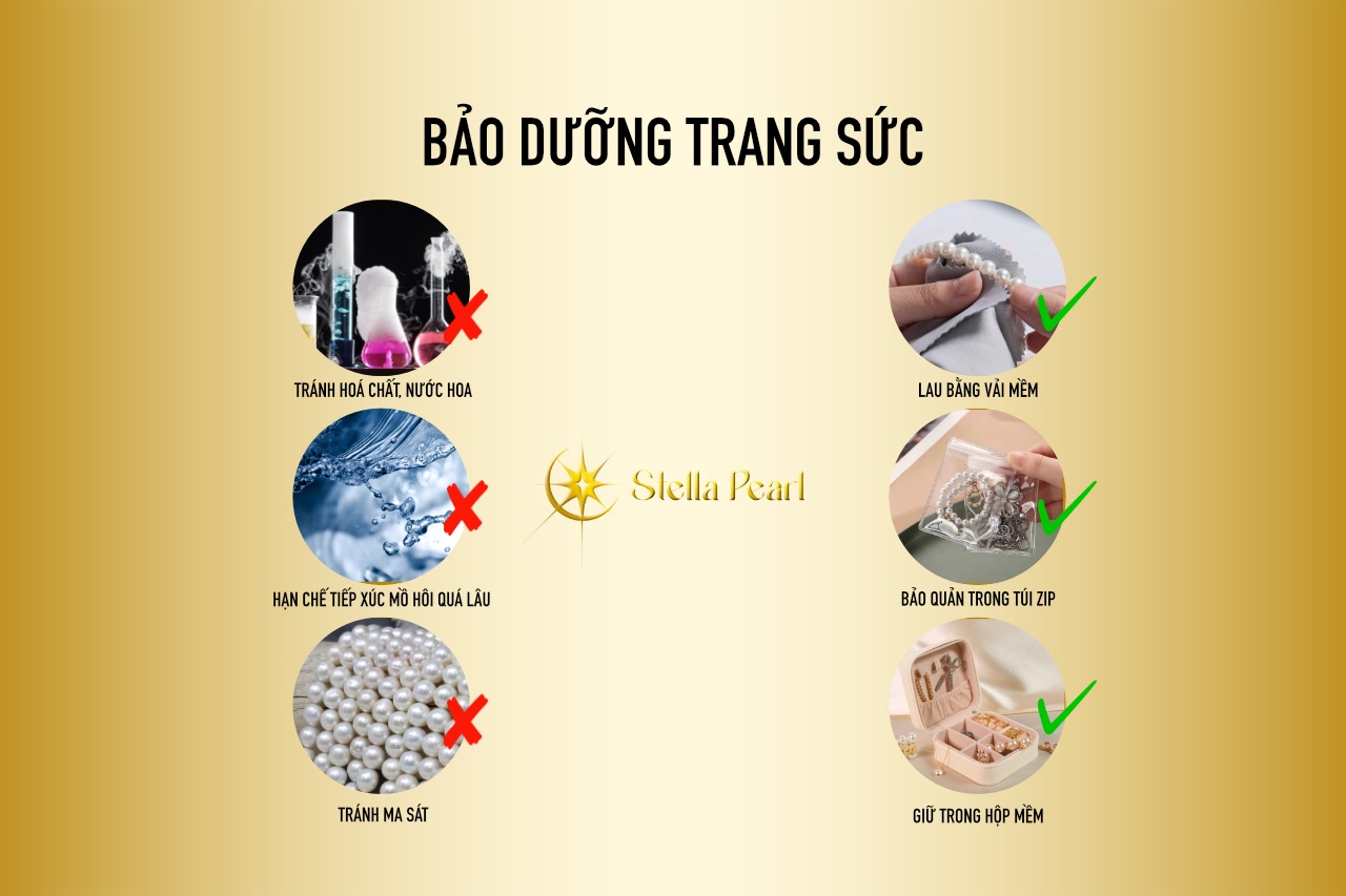 Chăm Sóc Trang Sức Ngọc Trai Của Bạn: Bí Quyết Giúp Trang Sức ngọc trai Luôn Sáng Bóng