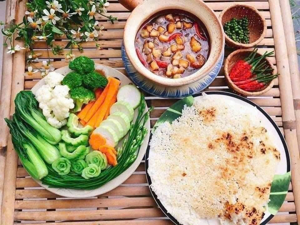 kho quẹt tôm thịt