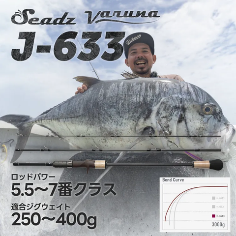 Fishman Seadz Varuna 2025 – Bộ cần jigging 3 khúc 