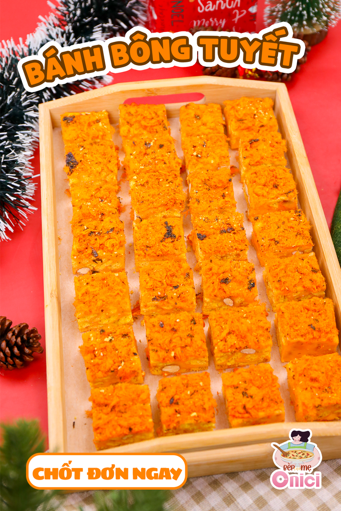 🍰 SẮP TẾT RỒI, NHÀ MÌNH LÀM MẺ BÁNH BÔNG TUYẾT CHO THƠM BẾP NGHEN 🎋❄️