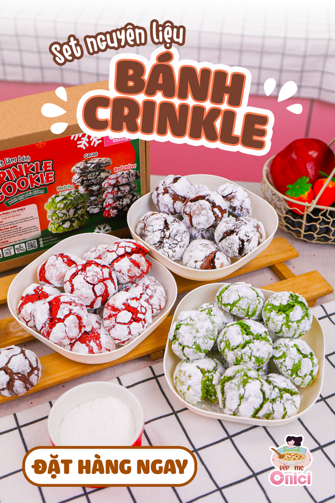 CRINKLE COOKIES – NHÌN ĐÃ THÍCH, ĂN CÒN GHIỀN HƠN 🍪✨