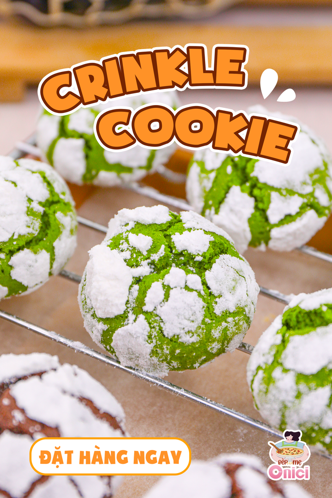 🎄 Crinkle Cookies – Nhìn Là Thấy Giáng Sinh Tràn Về ❄️