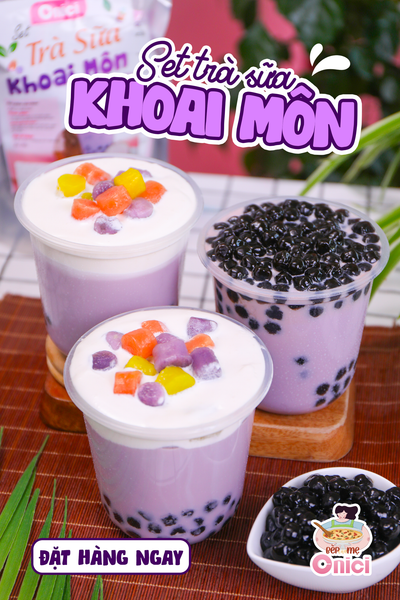 💥💜 TRÀ SỮA KHOAI MÔN TỰ NẤU: BÉO BÙI THƠM NGON KHÔNG THUA GÌ TIỆM