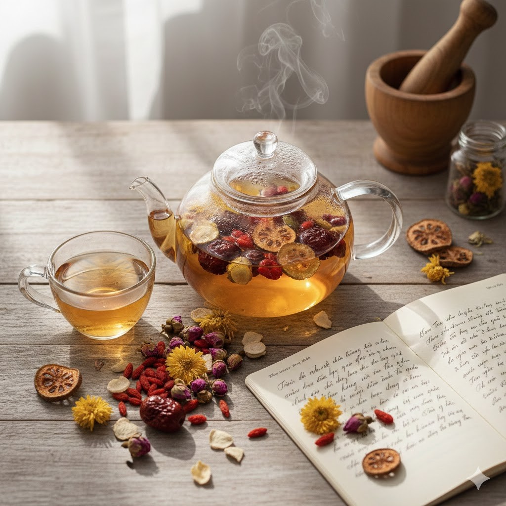 BÍ MẬT THANH XUÂN CỦA CUNG TẦN MỸ NỮ: TRÀ DƯỠNG NHAN – Thức Uống Đa Năng Cho Sắc Đẹp Toàn Diện