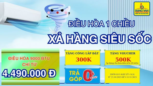 ĐIỀU HÒA 1 CHIỀU – XẢ HÀNG SIÊU SỐC