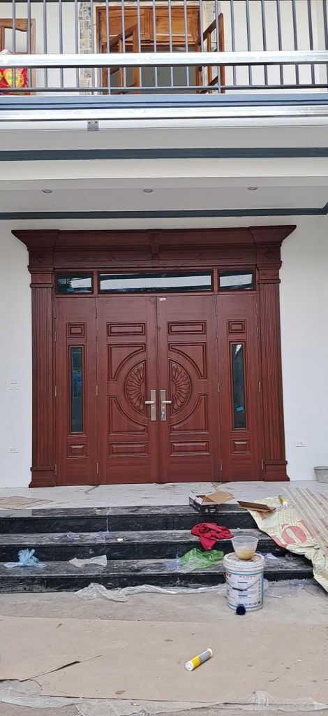 Công trình nhà Anh Duẩn - Vĩnh Thượng, Ứng Hòa, lắp đặt ngày 02/12/2025, màu Lim đen.