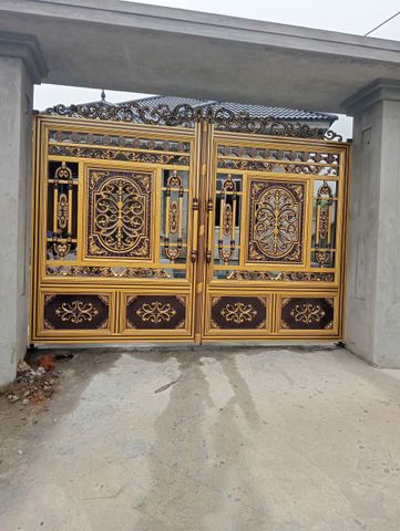 Công trình cổng inox sơn nung nhà anh Công - Hòa Bình