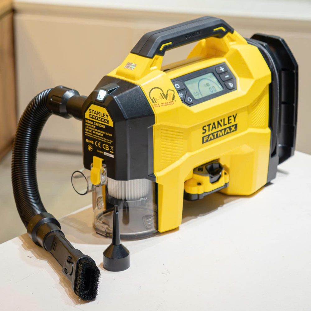 Stanley SXVI02001 Máy Bơm Hơi - Hút Bụi - Thổi Bụi 3in1 Cho Ô Tô