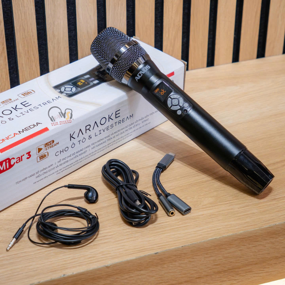 Acnos Micar 3 Live Micro Tích Hợp DSP Vang Số Mini Cho Người Mê Ca Hát