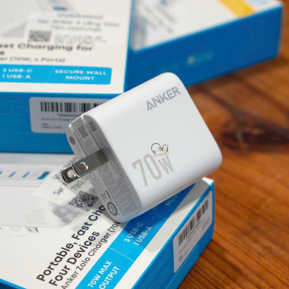 Combo Sạc Đa Năng Anker 70W A121C - Công Nghệ GaN - Sạc Siêu Nhanh 45W