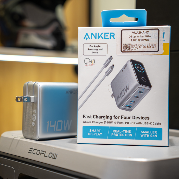 Anker Zolo 140W B2697: Củ Sạc 4 Cổng Công Nghệ GaN Siêu Nhanh