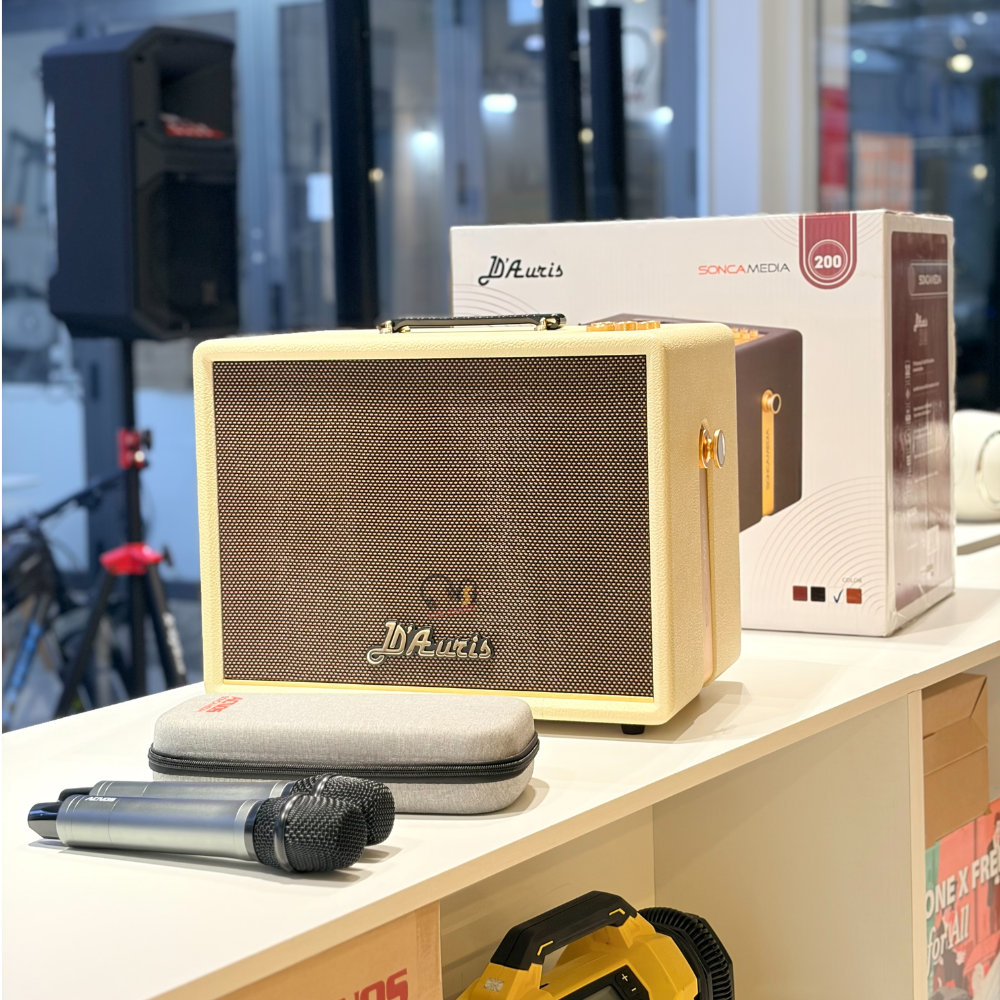 ACNOS D'Auris 200 Giải Pháp Karaoke Xách Tay Công Suất Thật 150W RMS