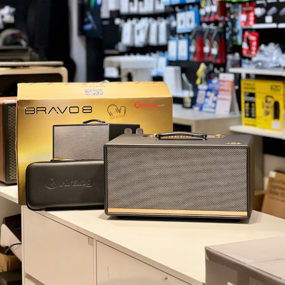 Cực Cháy Với Arirang Bravo 8: Loa Karaoke Xách Tay Có Cả Chip DSP Kép!