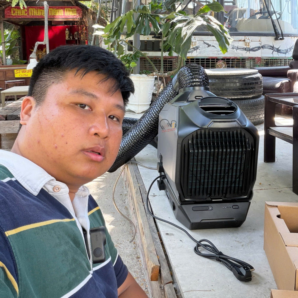 Trải nghiệm EcoFlow WAVE 3: Biến lều thành phòng điều hòa giữa rừng